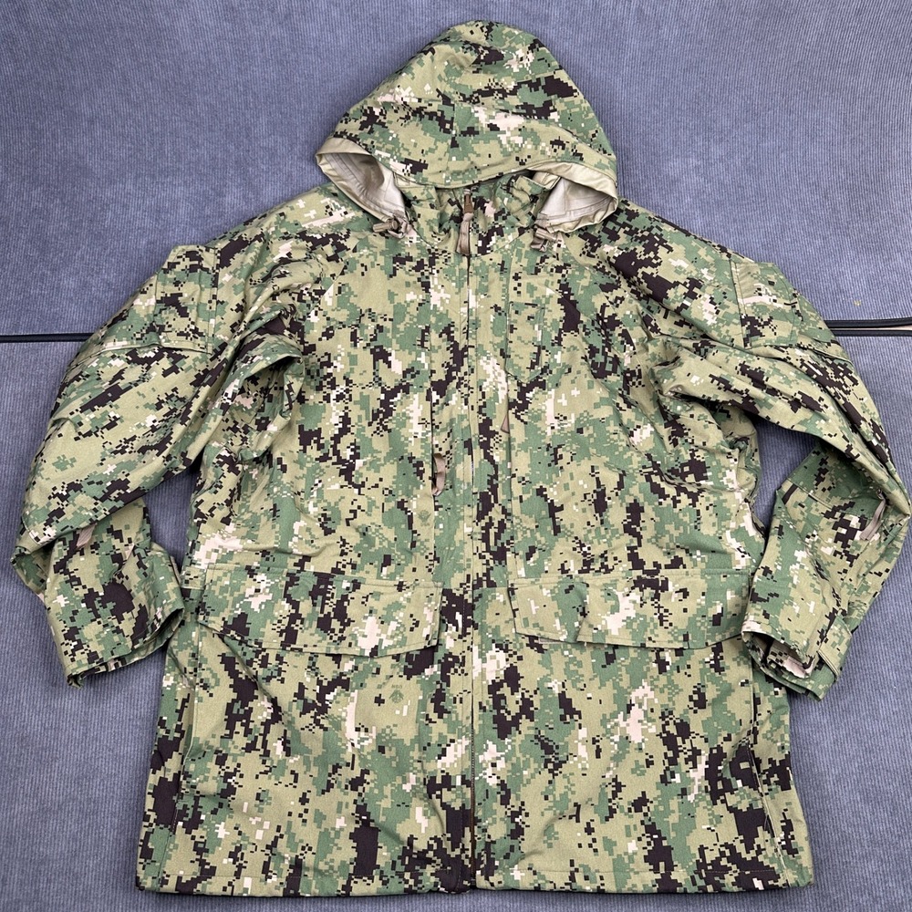 US Navy Type III NWU Digital Camo Working Parka AOR2 Valley Apparel Large Y2k